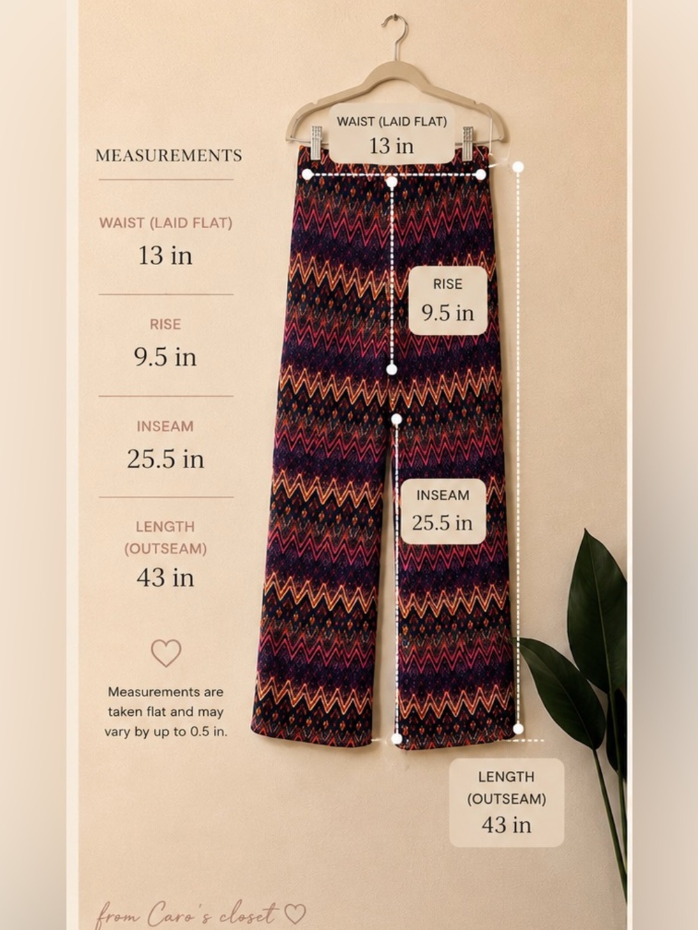 Trina Turk Chevron Wide-Leg Pants in Navy, Purple, Orange